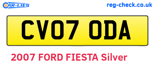 CV07ODA are the vehicle registration plates.