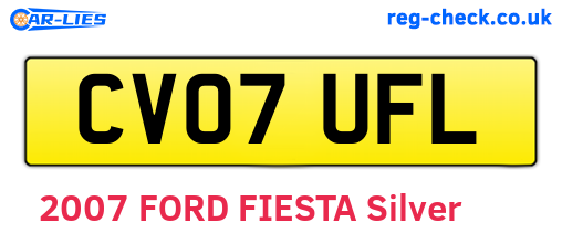 CV07UFL are the vehicle registration plates.