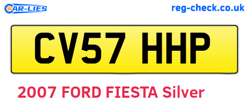 CV57HHP are the vehicle registration plates.