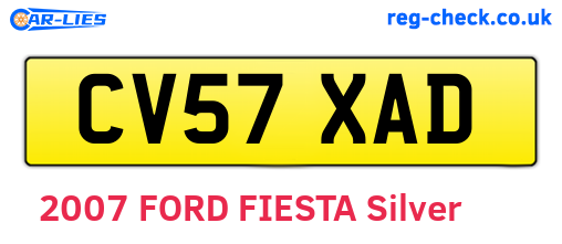 CV57XAD are the vehicle registration plates.