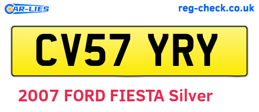 CV57YRY are the vehicle registration plates.