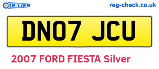 DN07JCU are the vehicle registration plates.