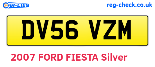 DV56VZM are the vehicle registration plates.