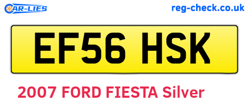 EF56HSK are the vehicle registration plates.