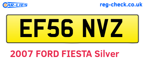 EF56NVZ are the vehicle registration plates.