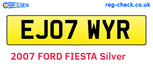 EJ07WYR are the vehicle registration plates.
