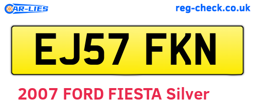 EJ57FKN are the vehicle registration plates.
