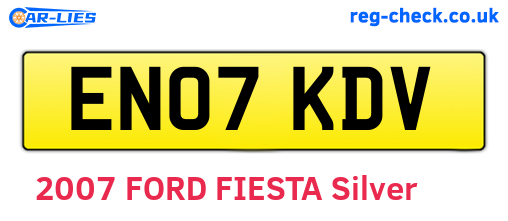 EN07KDV are the vehicle registration plates.