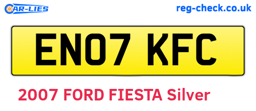 EN07KFC are the vehicle registration plates.