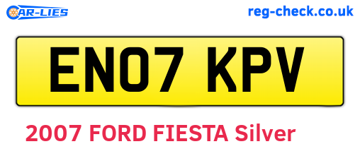 EN07KPV are the vehicle registration plates.