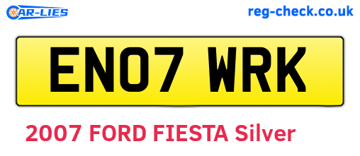 EN07WRK are the vehicle registration plates.
