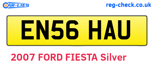 EN56HAU are the vehicle registration plates.