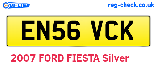 EN56VCK are the vehicle registration plates.