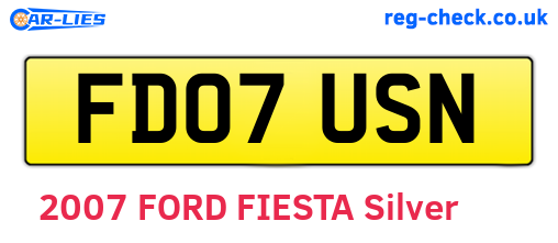 FD07USN are the vehicle registration plates.