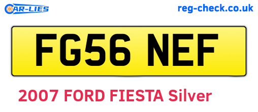 FG56NEF are the vehicle registration plates.