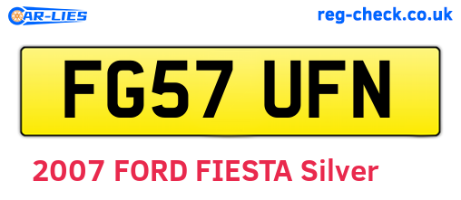 FG57UFN are the vehicle registration plates.
