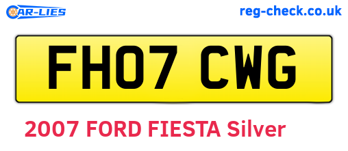 FH07CWG are the vehicle registration plates.