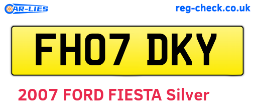 FH07DKY are the vehicle registration plates.