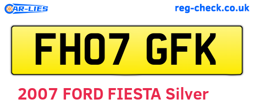 FH07GFK are the vehicle registration plates.