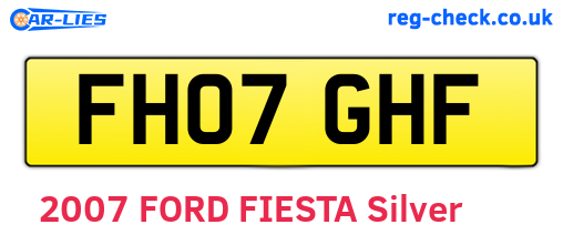FH07GHF are the vehicle registration plates.