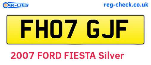FH07GJF are the vehicle registration plates.