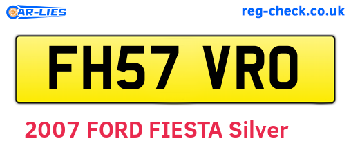 FH57VRO are the vehicle registration plates.