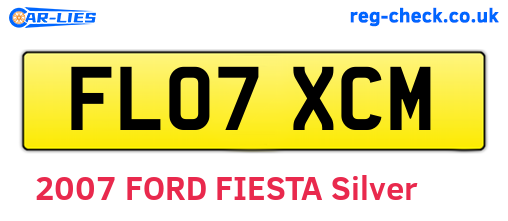FL07XCM are the vehicle registration plates.