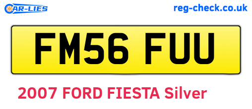 FM56FUU are the vehicle registration plates.