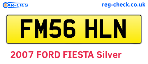 FM56HLN are the vehicle registration plates.