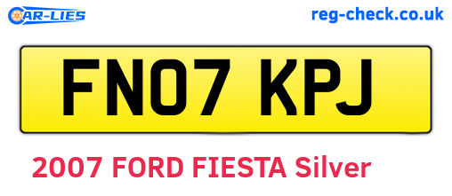 FN07KPJ are the vehicle registration plates.