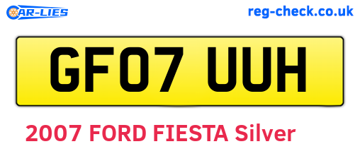 GF07UUH are the vehicle registration plates.