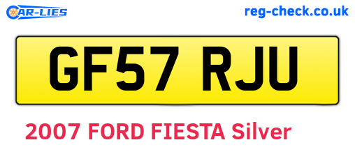 GF57RJU are the vehicle registration plates.
