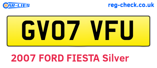 GV07VFU are the vehicle registration plates.