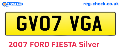 GV07VGA are the vehicle registration plates.