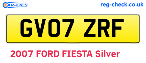 GV07ZRF are the vehicle registration plates.