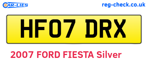 HF07DRX are the vehicle registration plates.