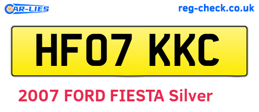 HF07KKC are the vehicle registration plates.
