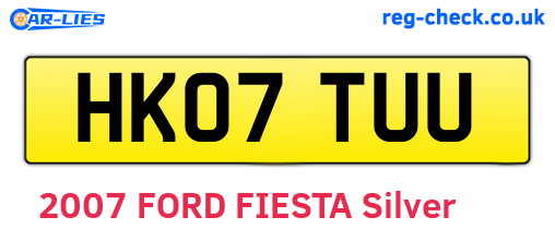 HK07TUU are the vehicle registration plates.