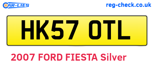 HK57OTL are the vehicle registration plates.