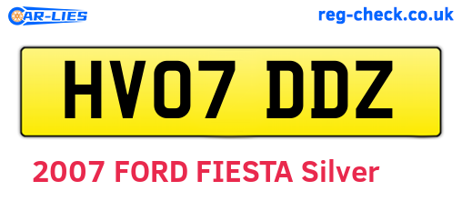 HV07DDZ are the vehicle registration plates.