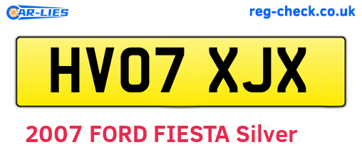HV07XJX are the vehicle registration plates.