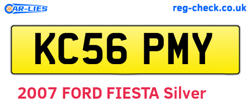 KC56PMY are the vehicle registration plates.