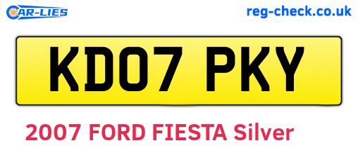KD07PKY are the vehicle registration plates.