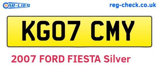 KG07CMY are the vehicle registration plates.