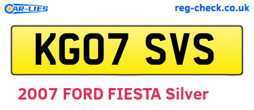 KG07SVS are the vehicle registration plates.