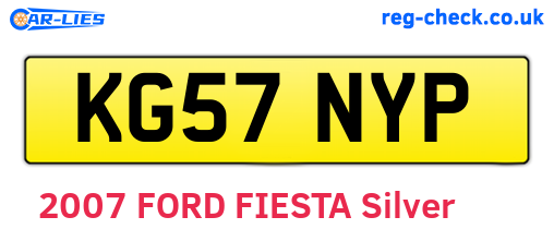 KG57NYP are the vehicle registration plates.