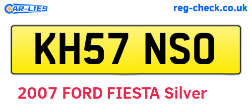 KH57NSO are the vehicle registration plates.