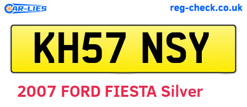 KH57NSY are the vehicle registration plates.
