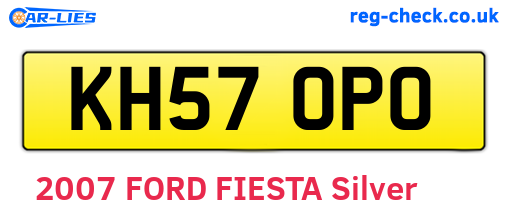 KH57OPO are the vehicle registration plates.