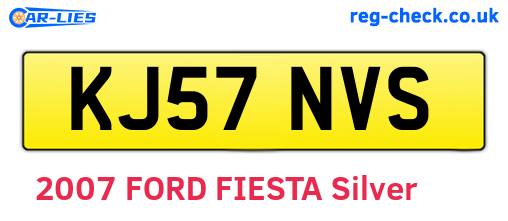 KJ57NVS are the vehicle registration plates.